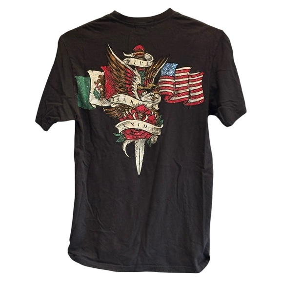 Affliction Black Label Men's Bonded by Pride Rhinestone T-Shirt Size Small - Picture 12 of 14